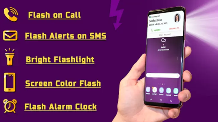 Flash on Call & SMS Super LED android App screenshot 3